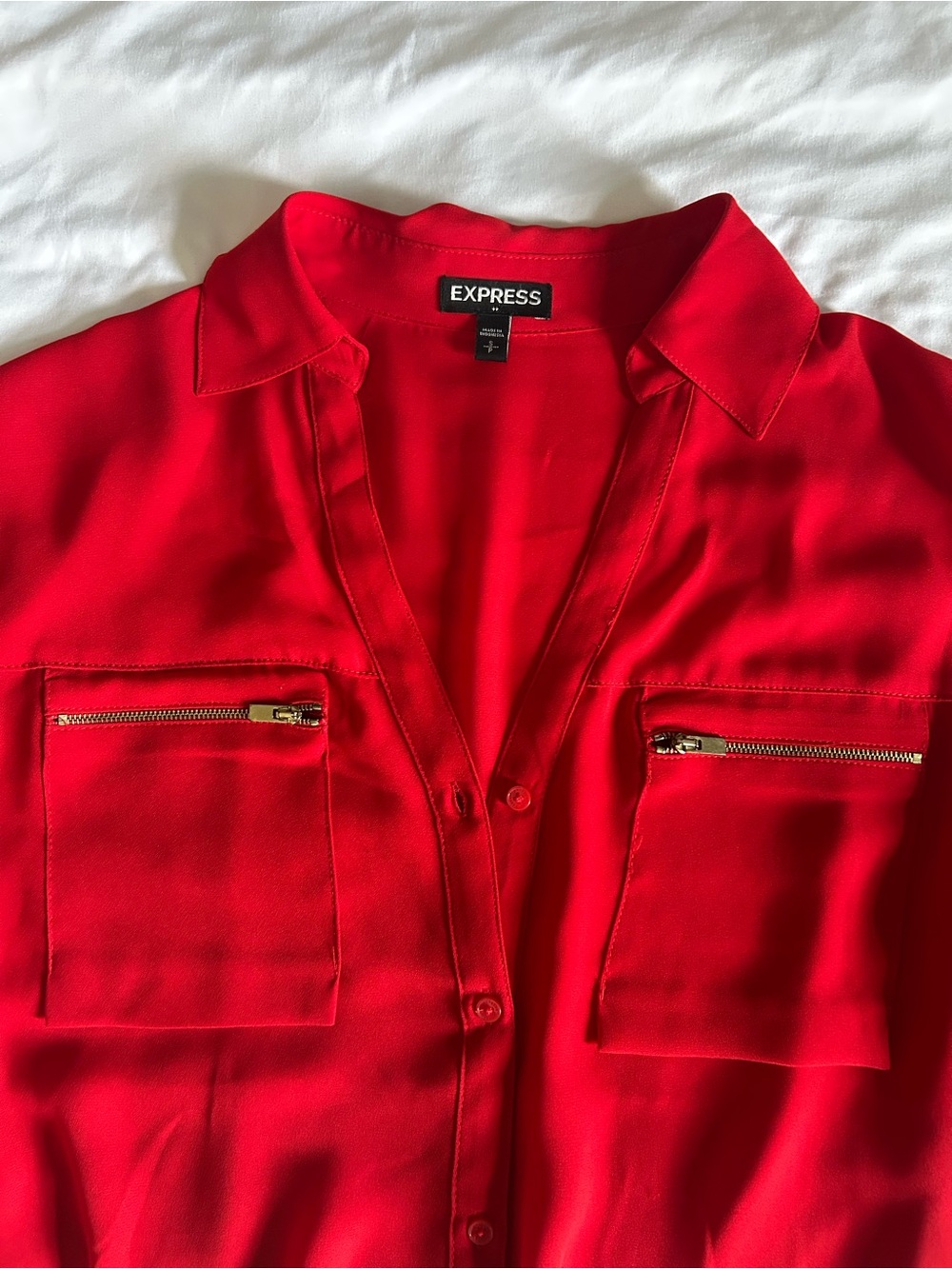 Express Red Blouse - Picture 2 of 2